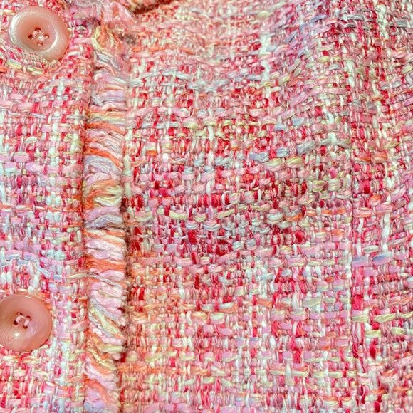 Vintage 1980s RL Richard NY Pink Tweed Jacket Size 16 - Picture 6 of 11